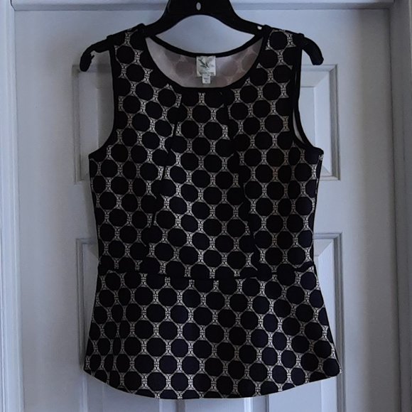 Weston Wear by Anthropologie Tops - Weston Wear by Anthropologie Sleeveless Octagon Print Peplum Top Size Me…